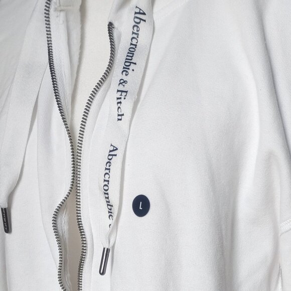 NWT Abercrombie & Fitch Soft Fleece Logo Zip Up Hoodie - Large - Picture 4 of 5